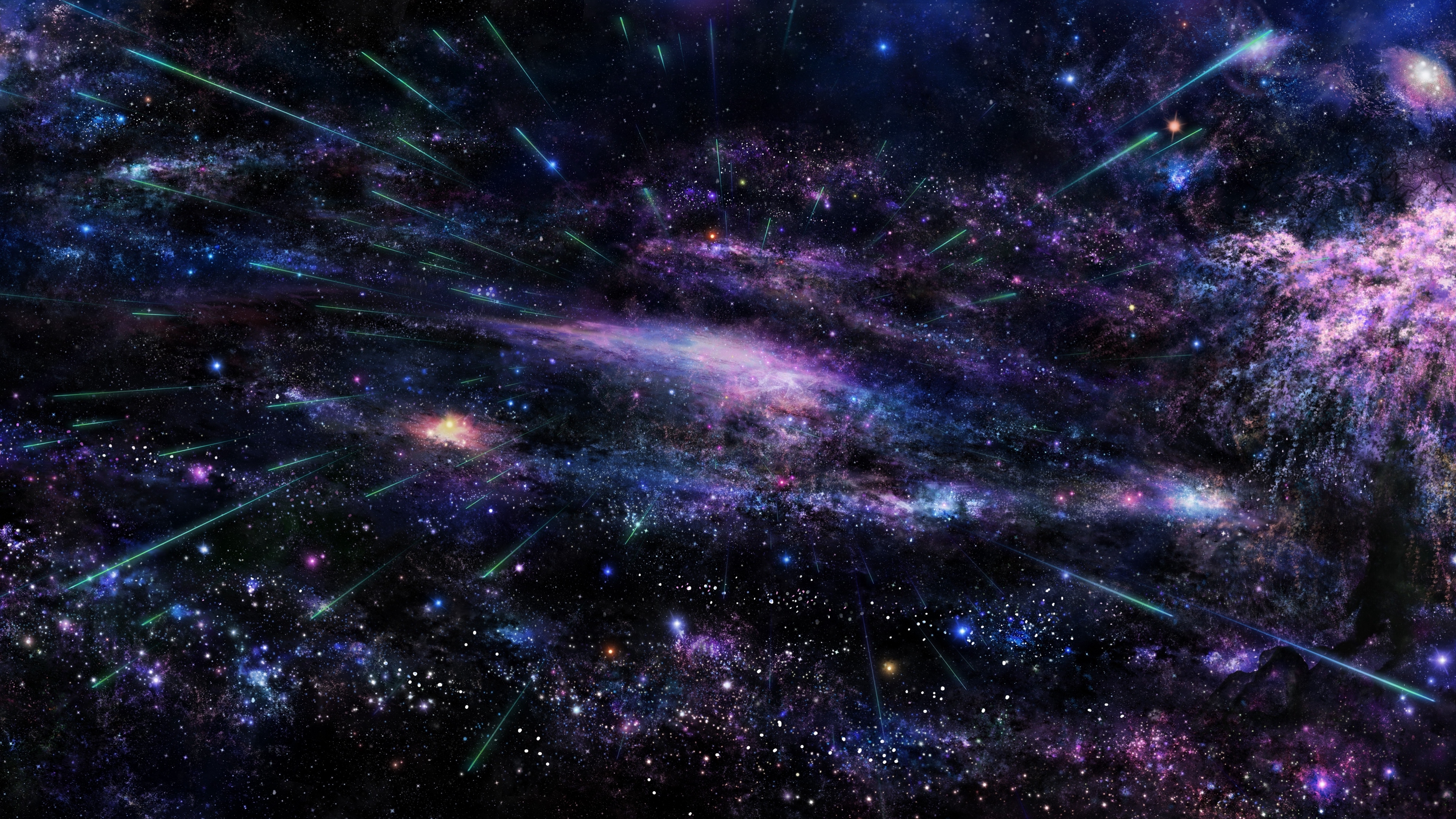 Бесплатное фото Красивая космическая пыль фиолетовым цветом