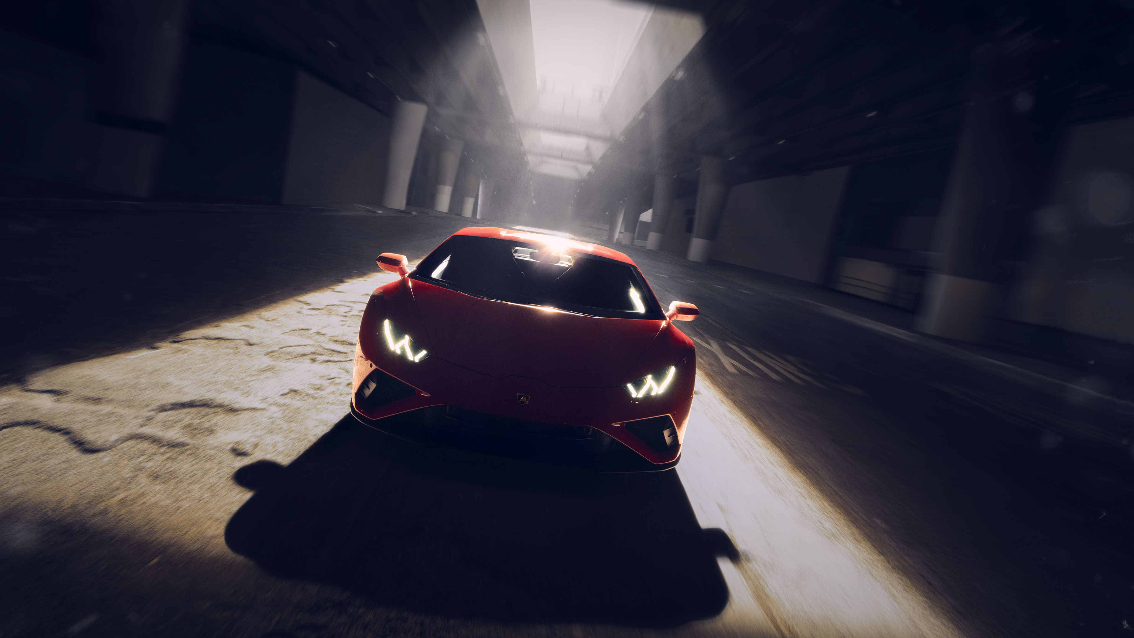Передняя диодная оптика Lamborghini Huracan Evo 2022 года