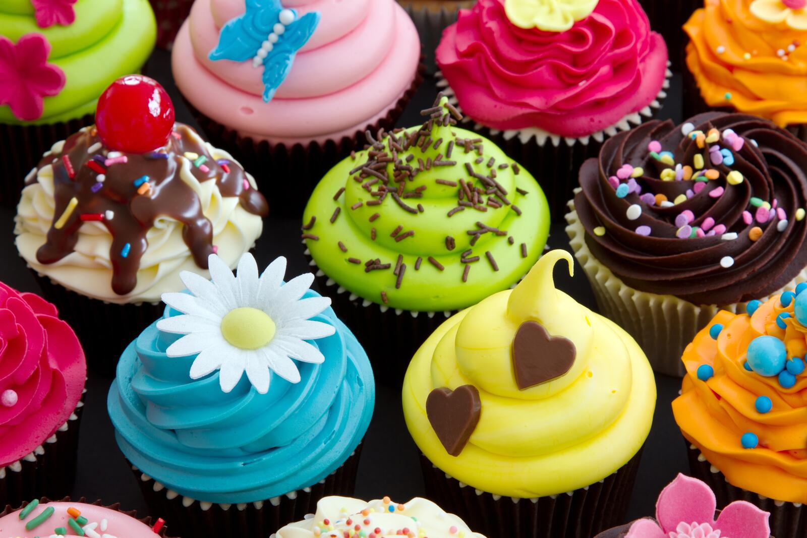 Wallpapers wallpaper cupcakes chocolate sweets on the desktop