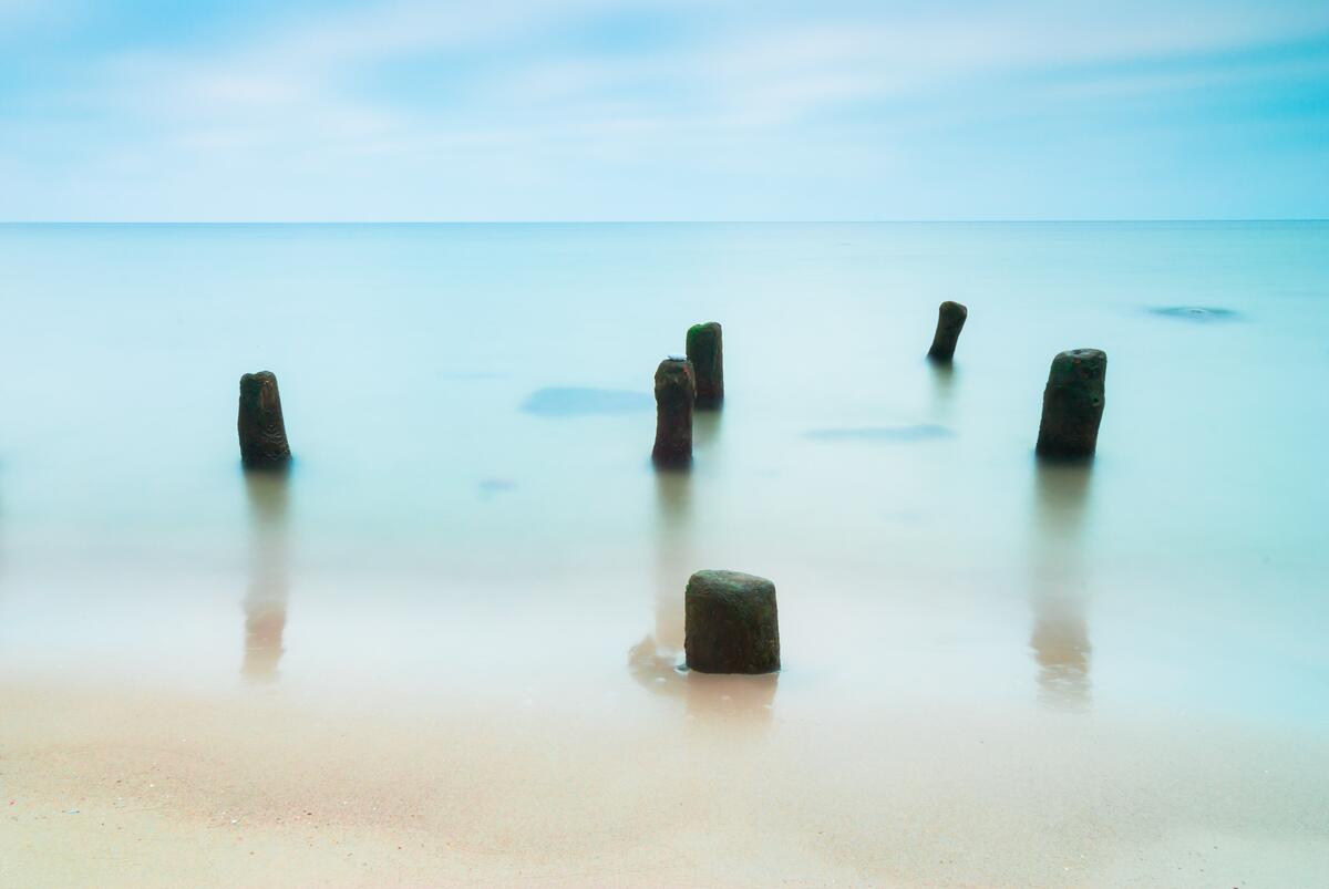 The Baltic Sea coast with stones
