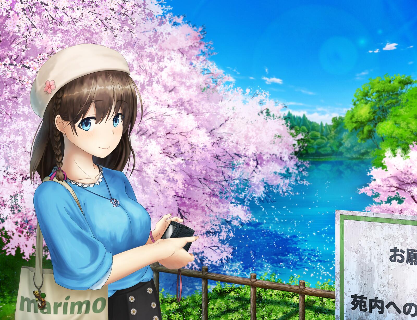 Wallpapers virtual yiutuber yuna channel sakura bloom on the desktop