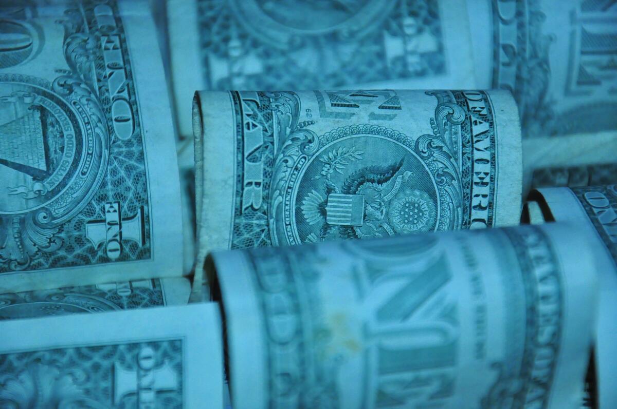 Close-ups of dollars