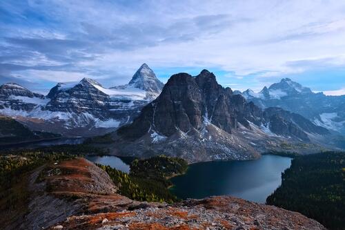 A lake in the mountains of Canada