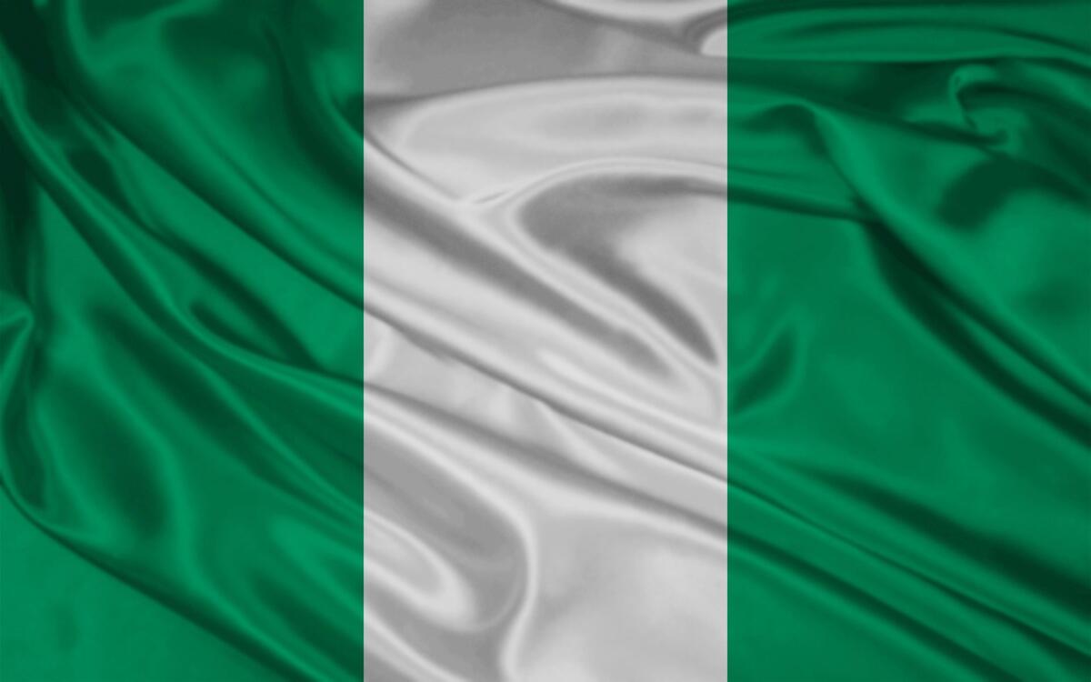 The folds on the Nigerian flag