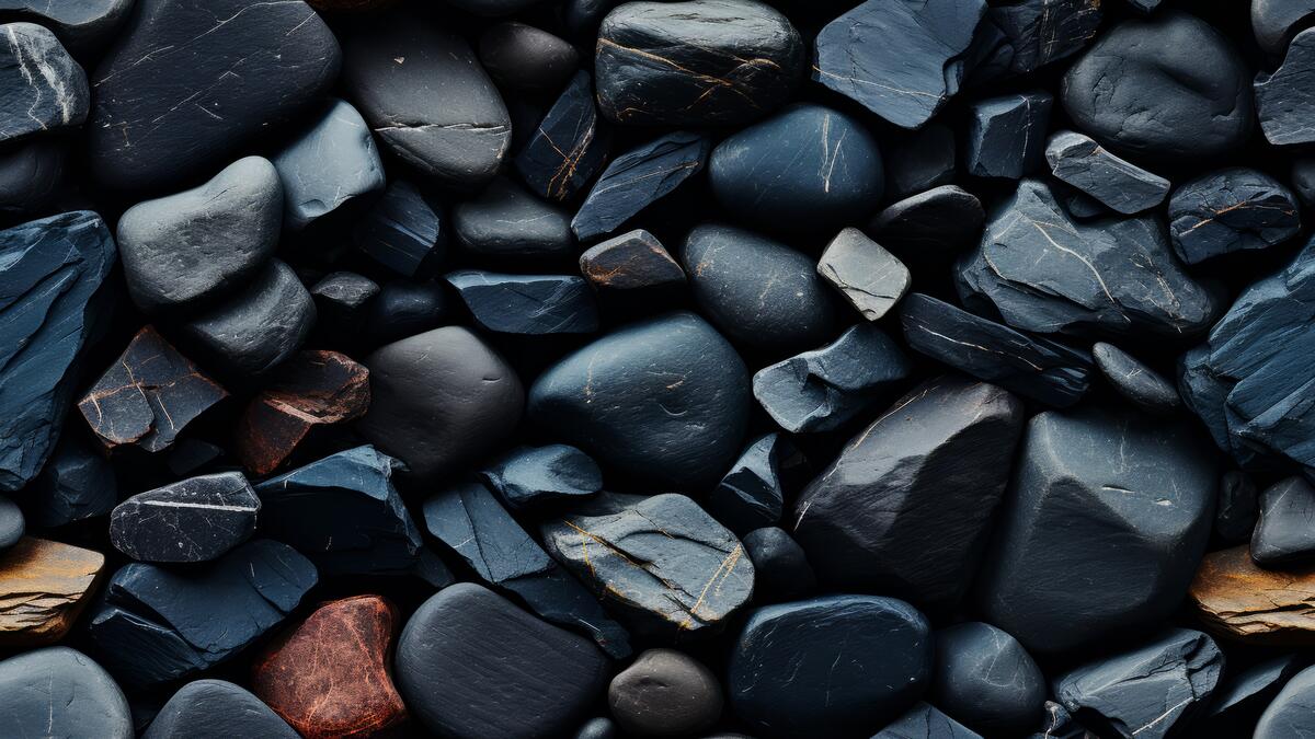Digital picture with pebble pattern