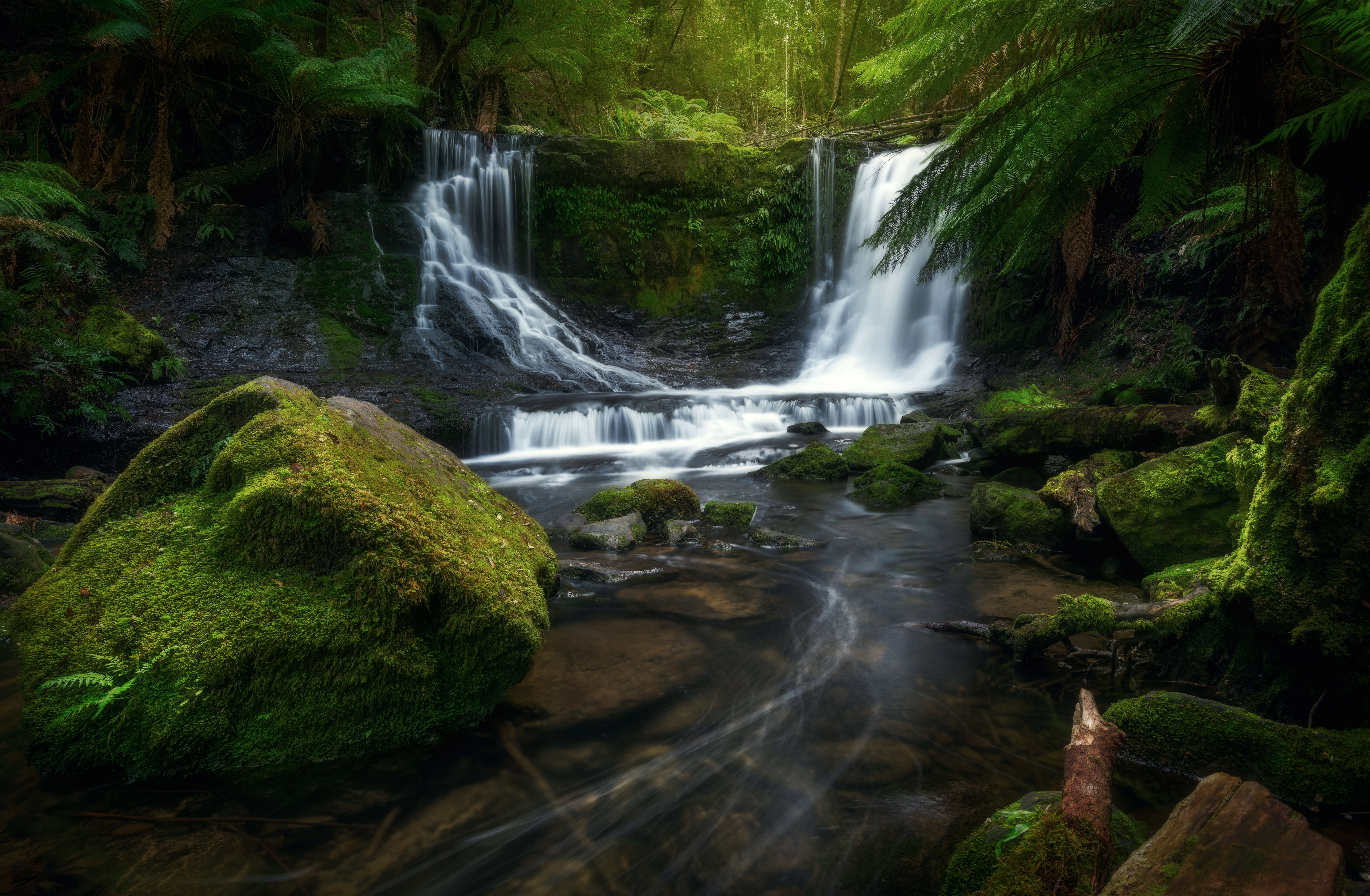 Фото бесплатно водопад, лес, природа