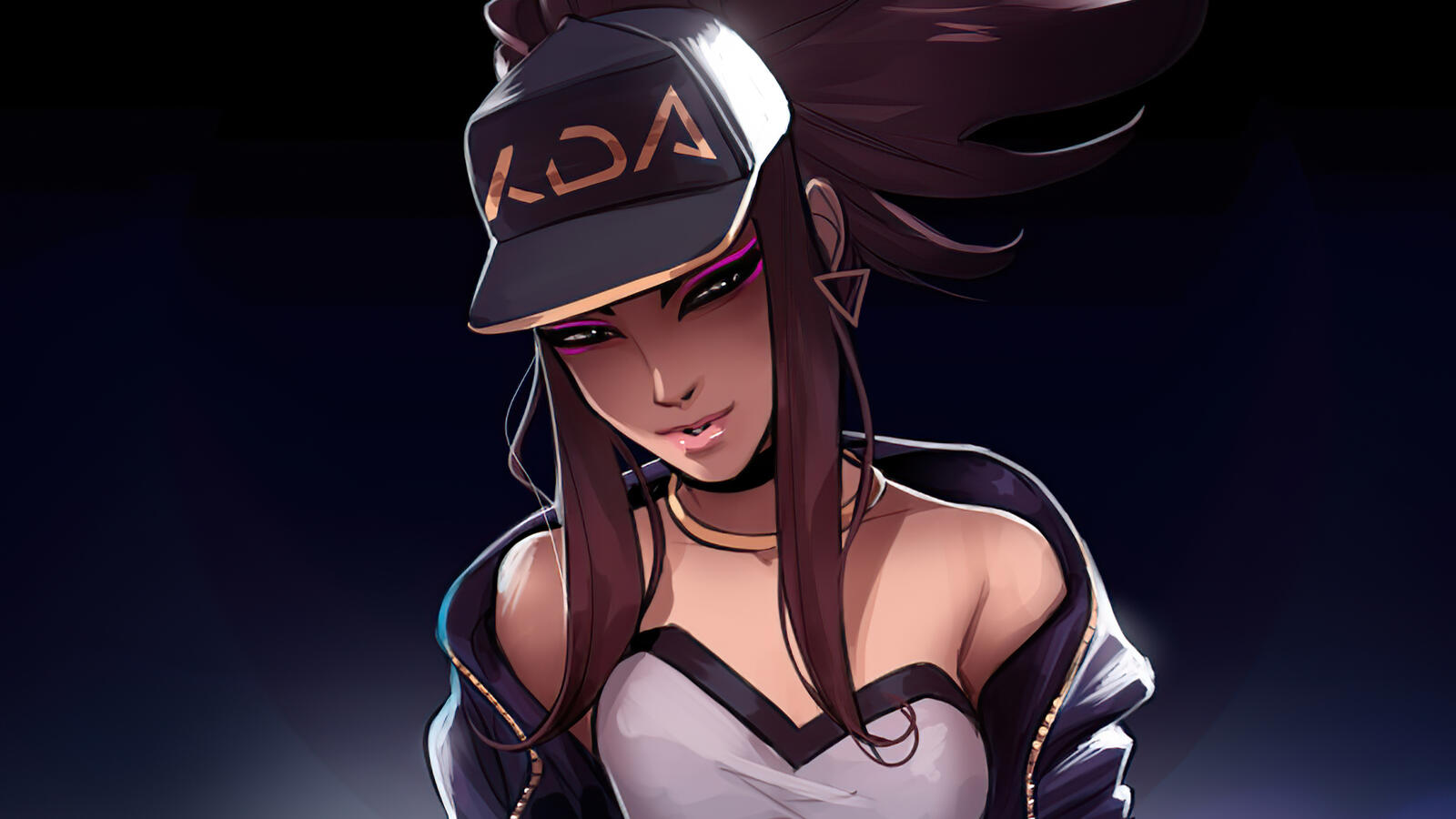 Free photo Akali with a sly look from the league of legends game, League Of Legends