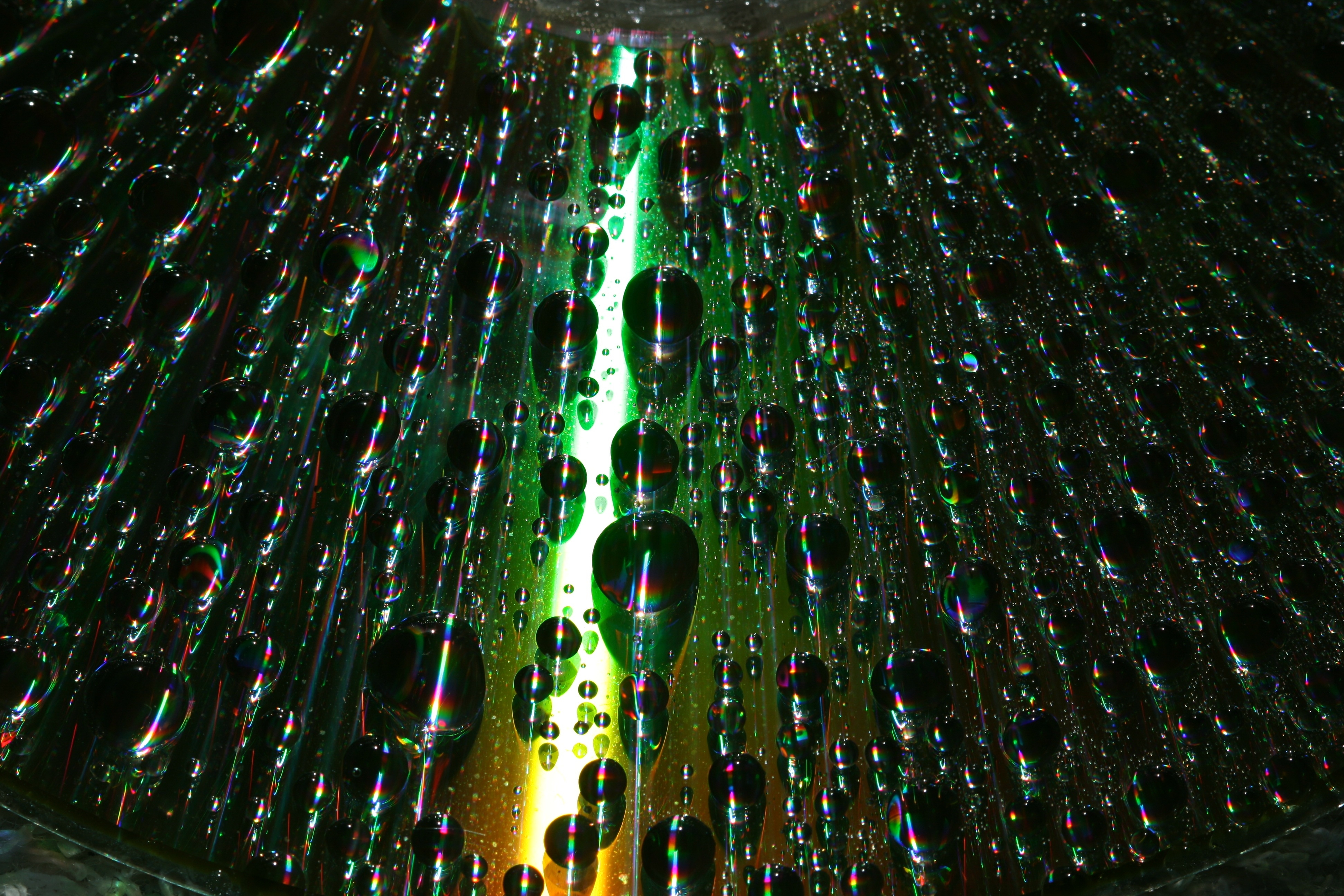 Photo free wallpaper green bubbles, iridescent, light