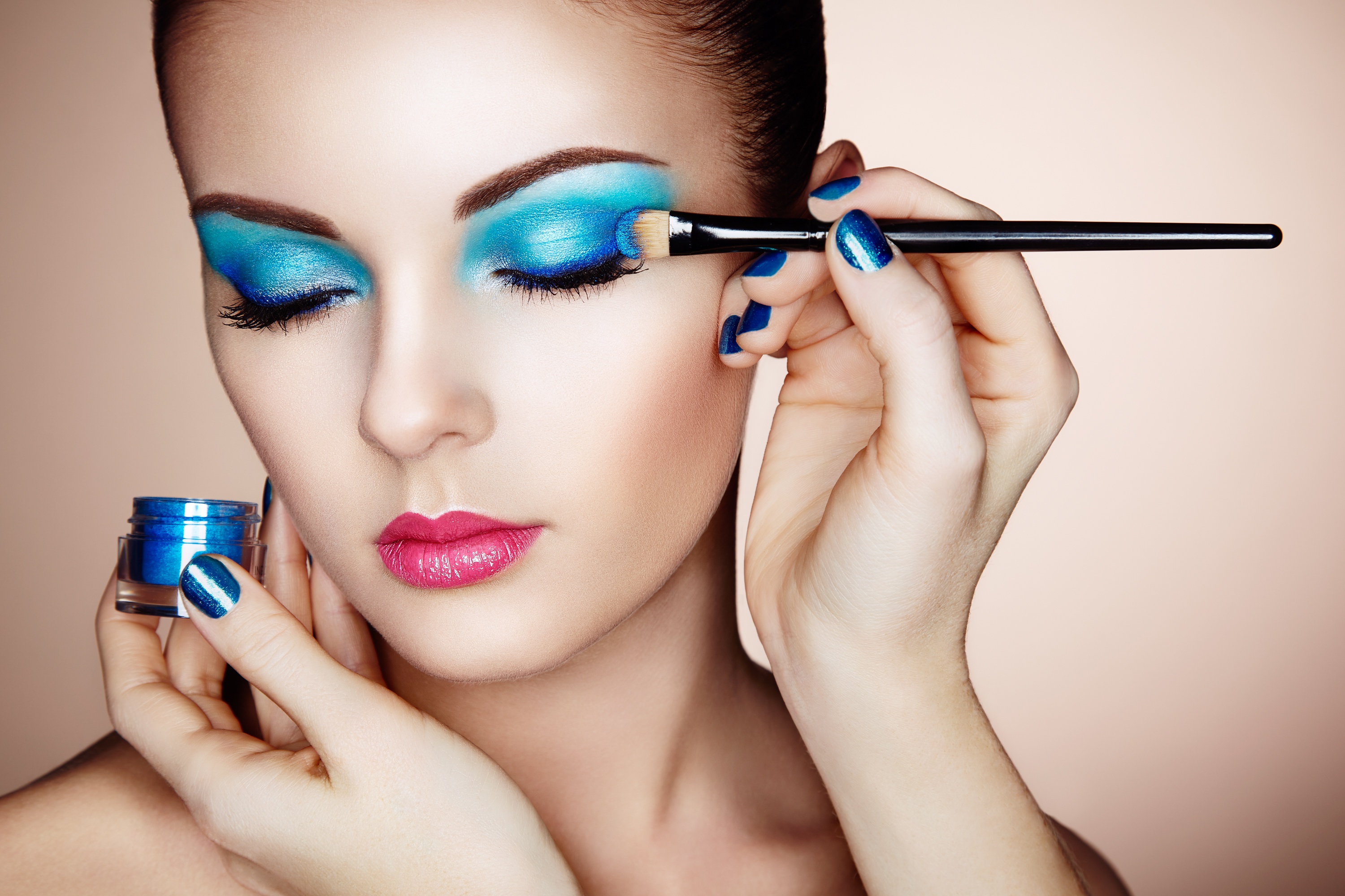 Beautiful blue makeup
