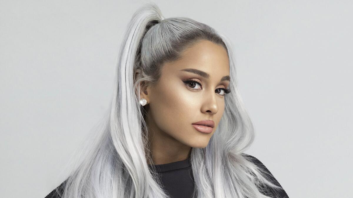 Ariana Grande`s ash-colored hair.