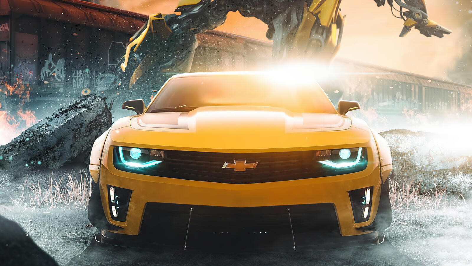 Free photo Bumblebee from the Transformers movie