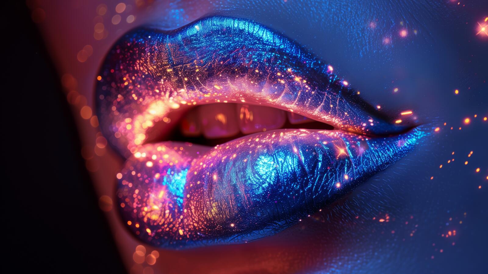 Free photo Luminous lipstick