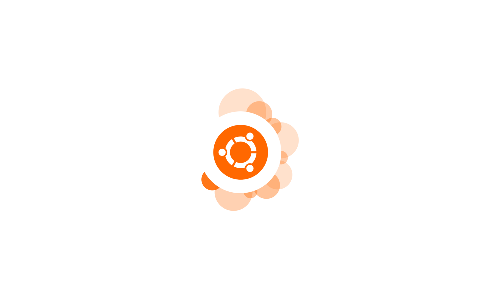 Бесплатное фото Логотип Ubuntu на белом фоне
