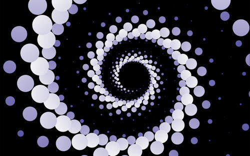 Спиральная абстракция из шариков