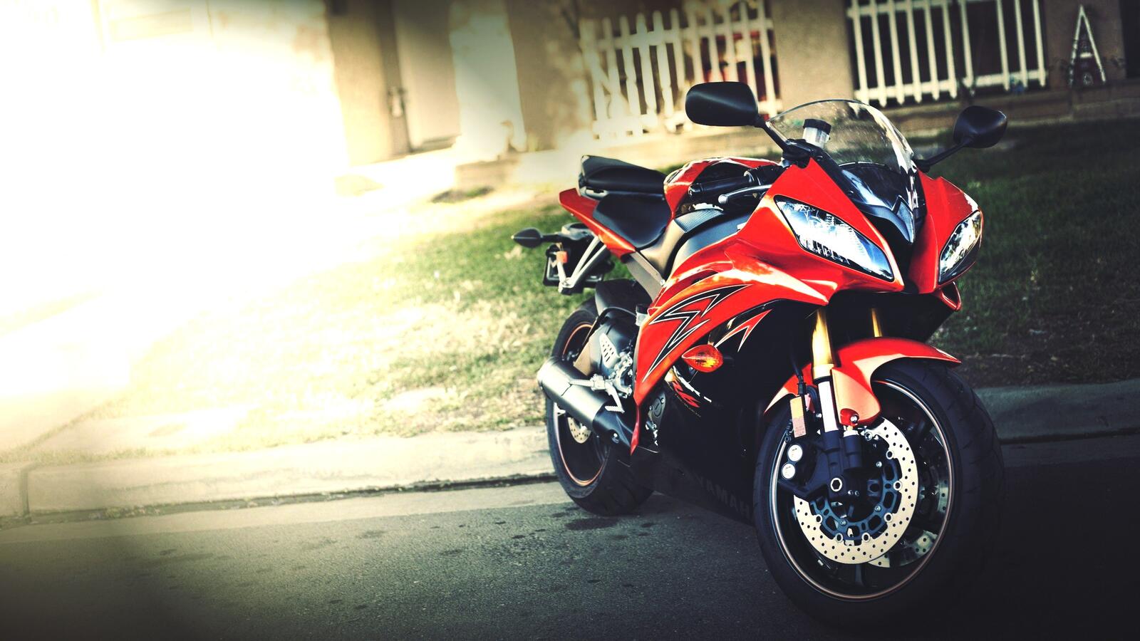 Бесплатное фото Красная Yamaha R6