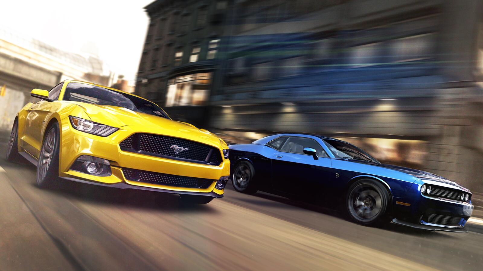 Бесплатное фото Ford Mustang из игры