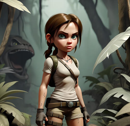 Little Lara Croft.