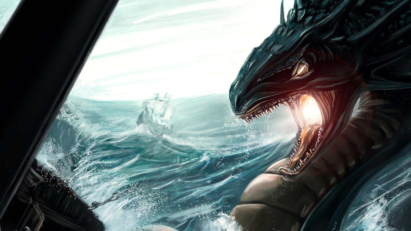 Free photo Rendering of the sea monster picture.