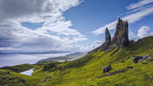 Побережье острова Скай в Шотландии