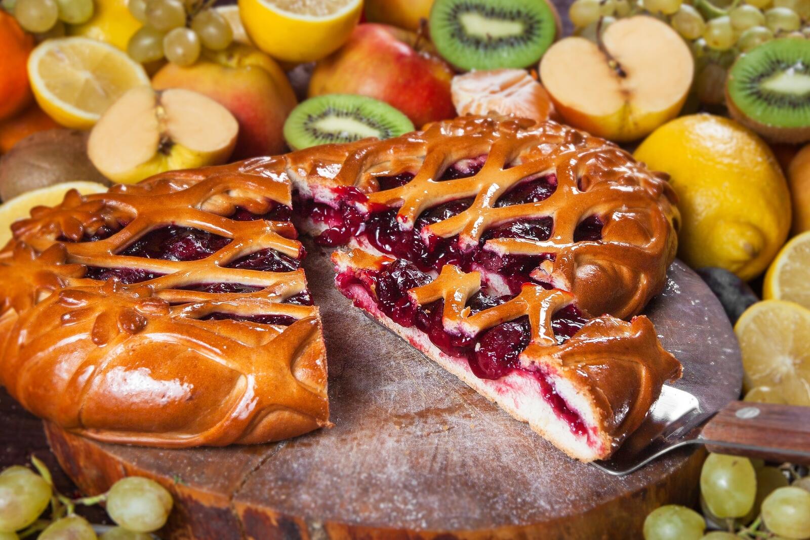 Бесплатное фото Пирог с дикими ягодами