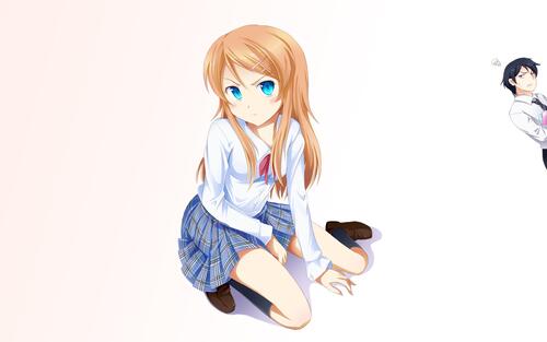Anime girl with blue eyes