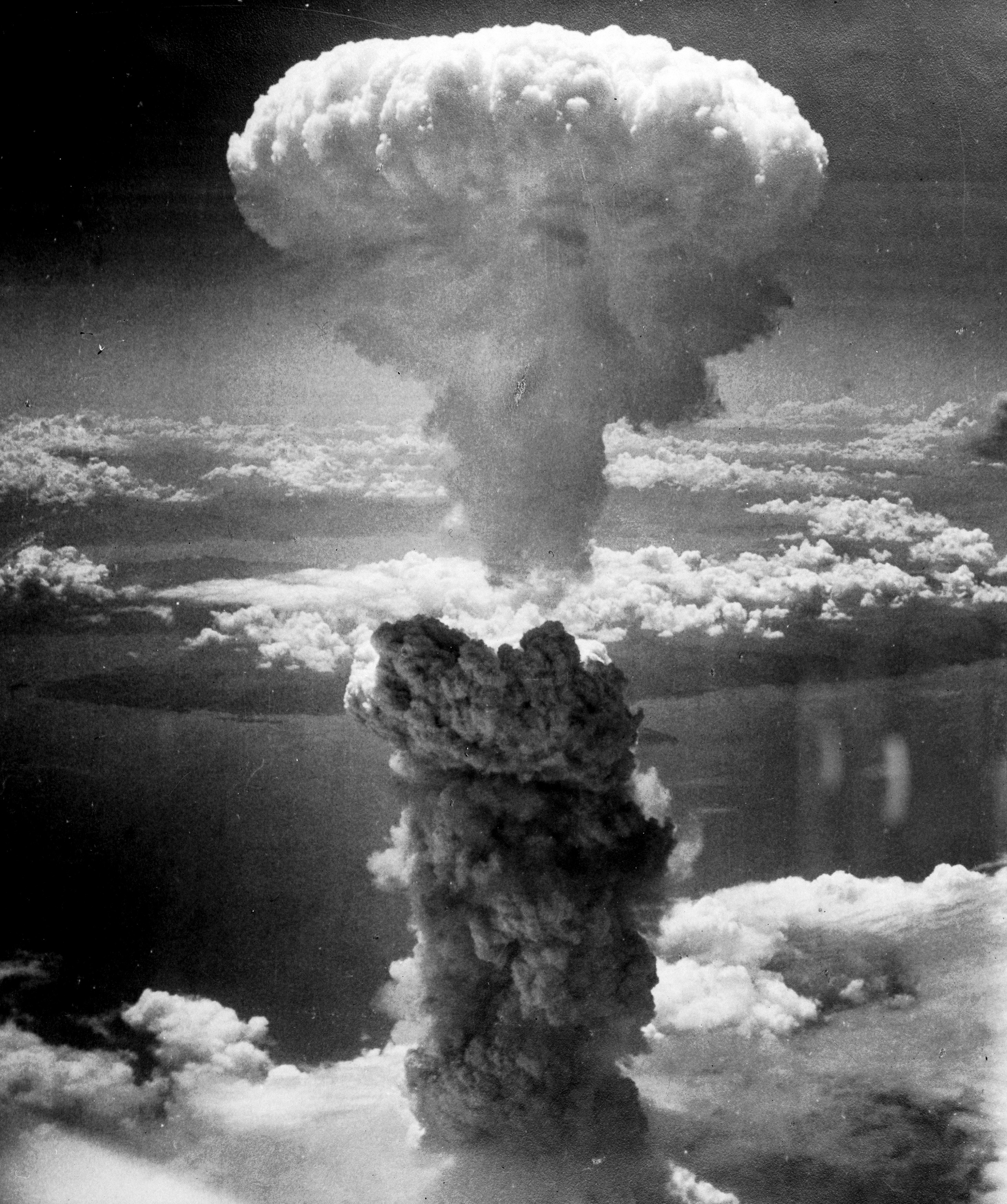 The cloud from the atomic bomb explosion