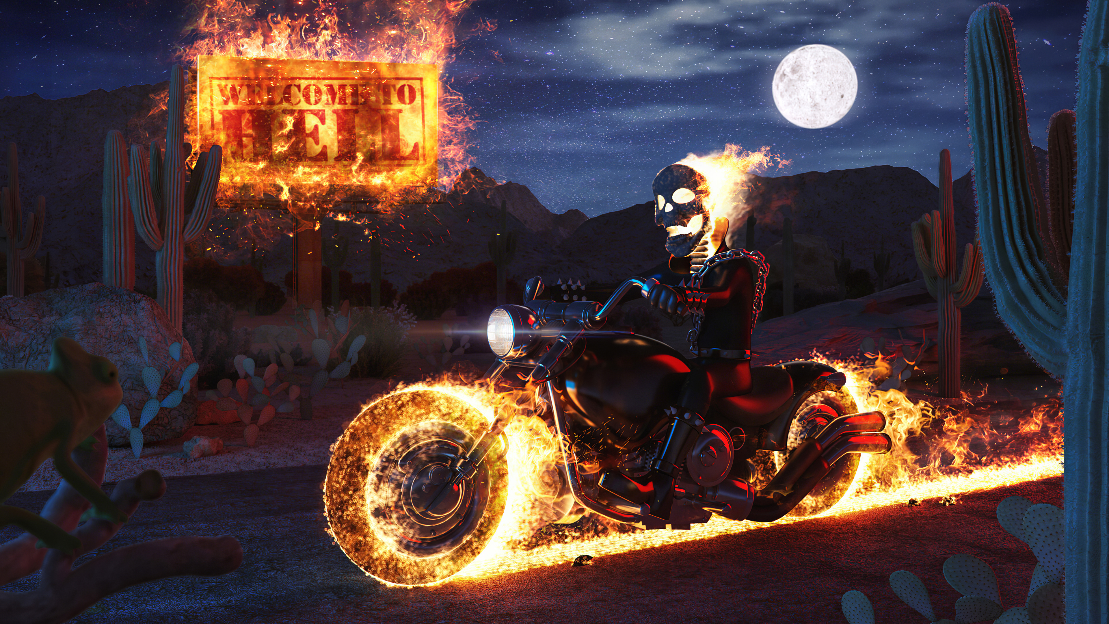 Free photo Ghost Rider rendering