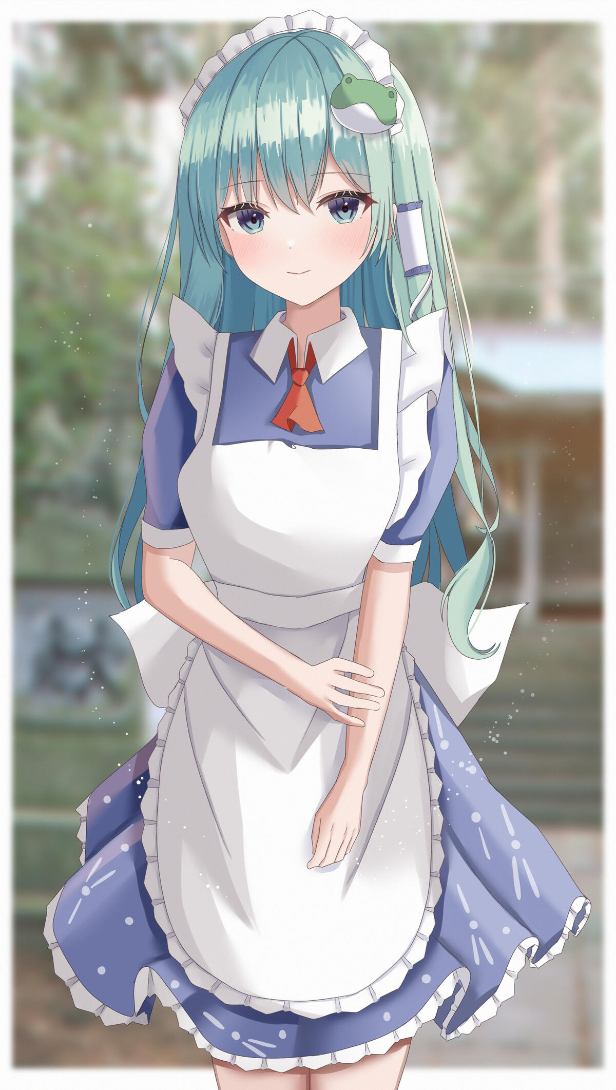 Anime girl with blue hair.