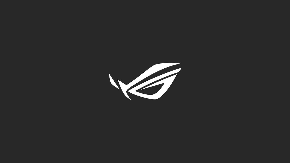 Asus logo on black background