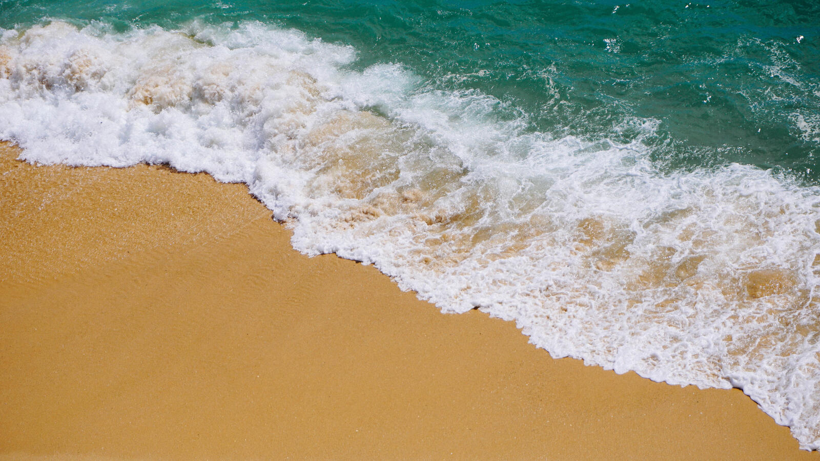 Free photo Sea wave on a sandy beach