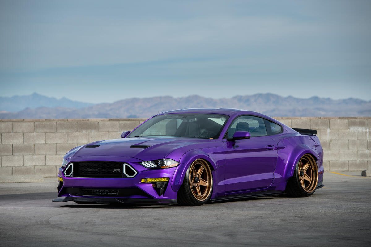Purple Ford Mustang
