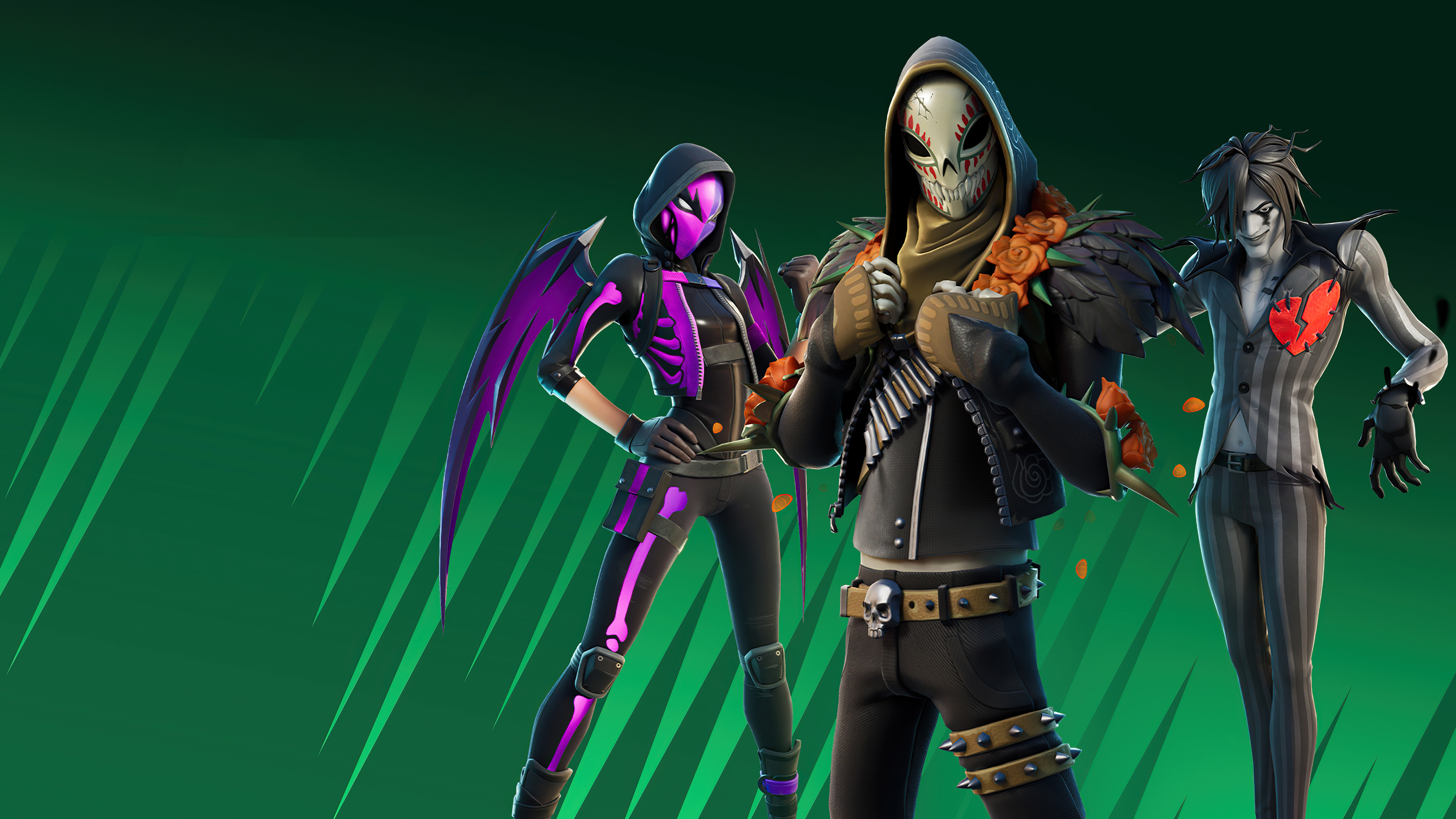 The screensaver from the game Fortnite