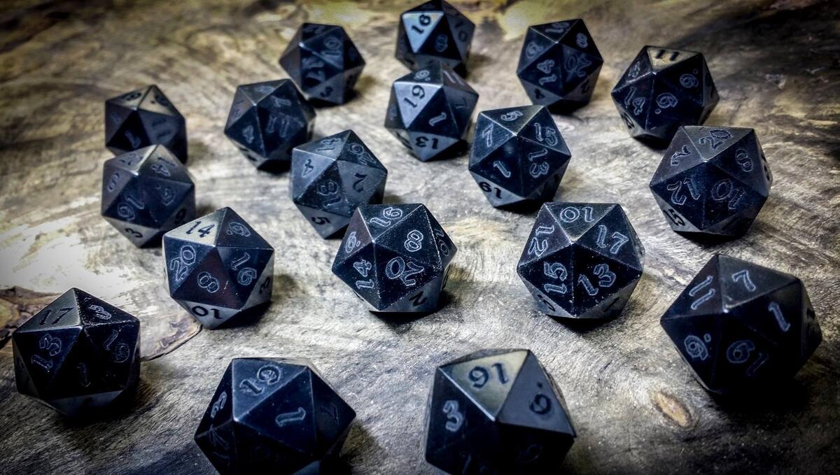 Black colored dice