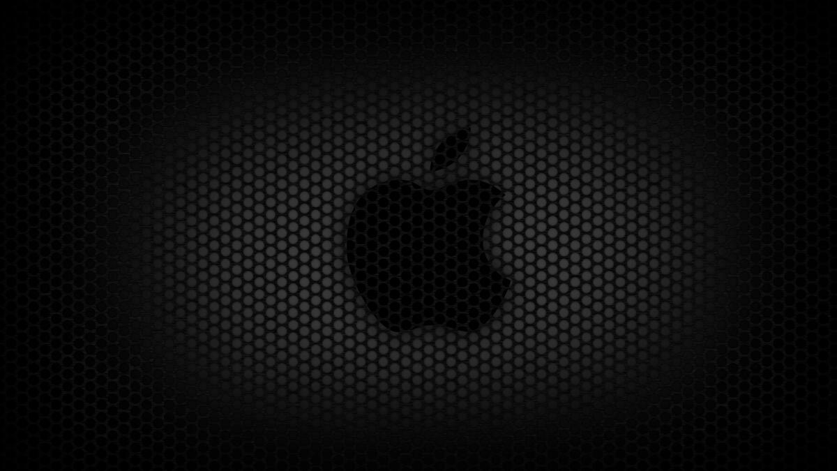Логотип mac на темном фоне
