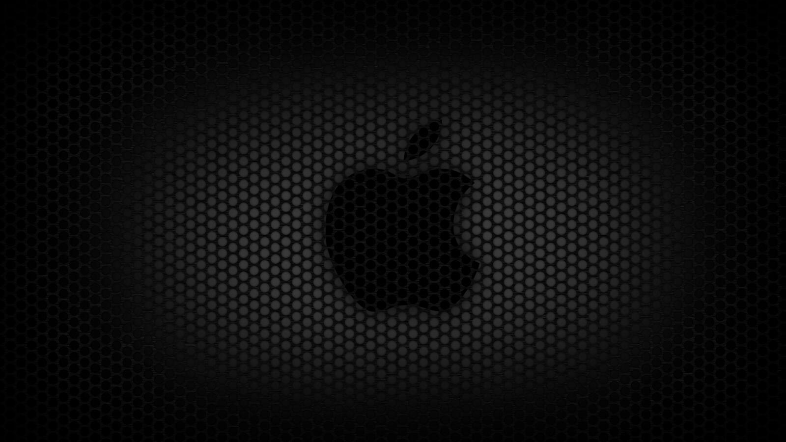 Бесплатное фото Логотип mac на темном фоне