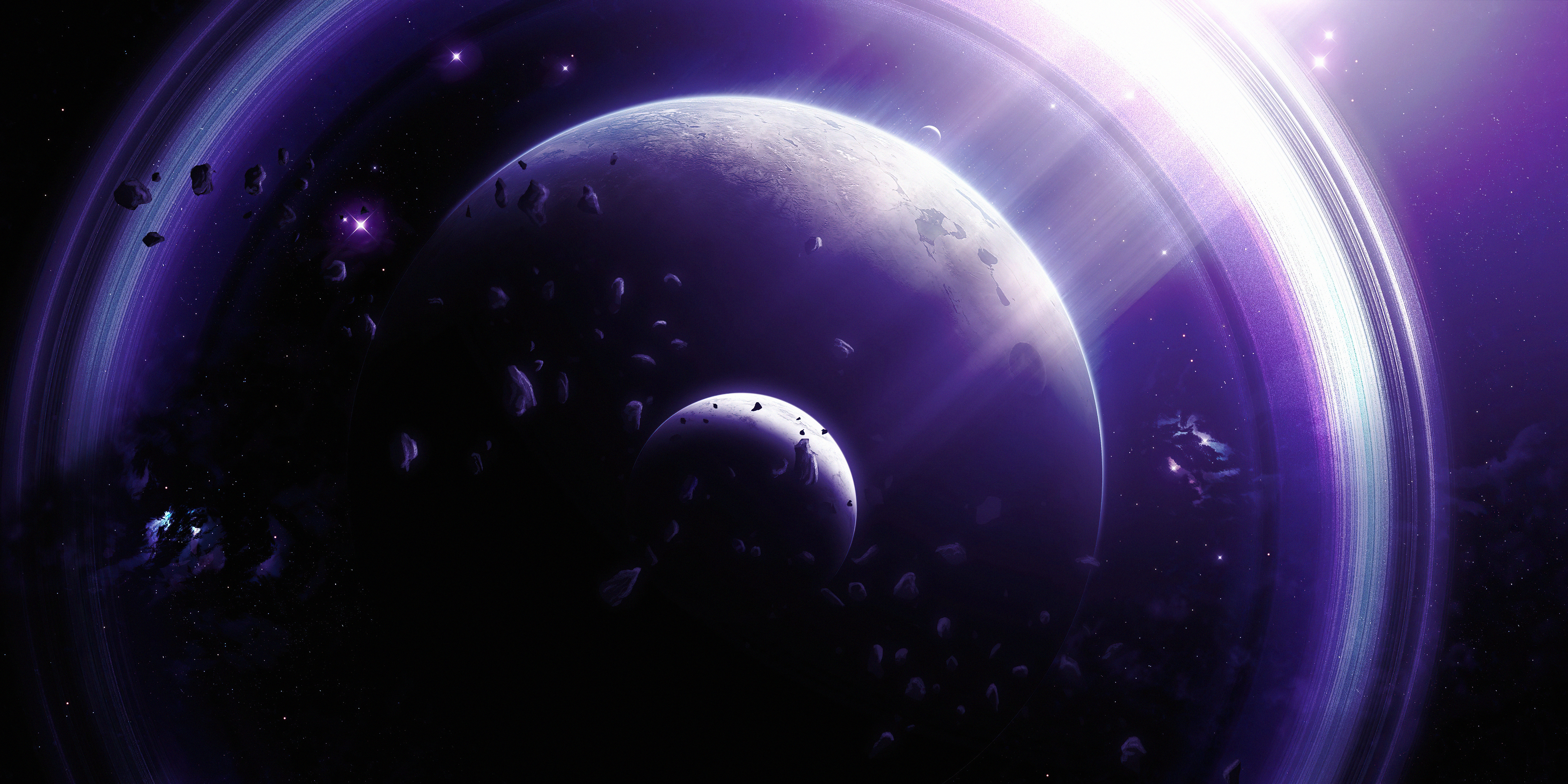 Бесплатное фото Фиолетовый космос