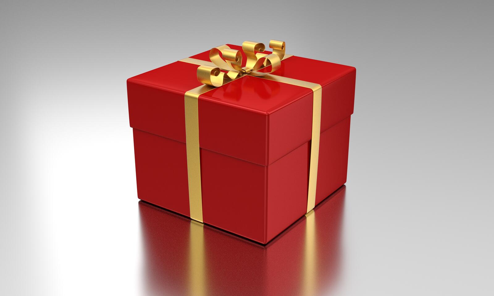 Бесплатное фото Красная коробка с подарками