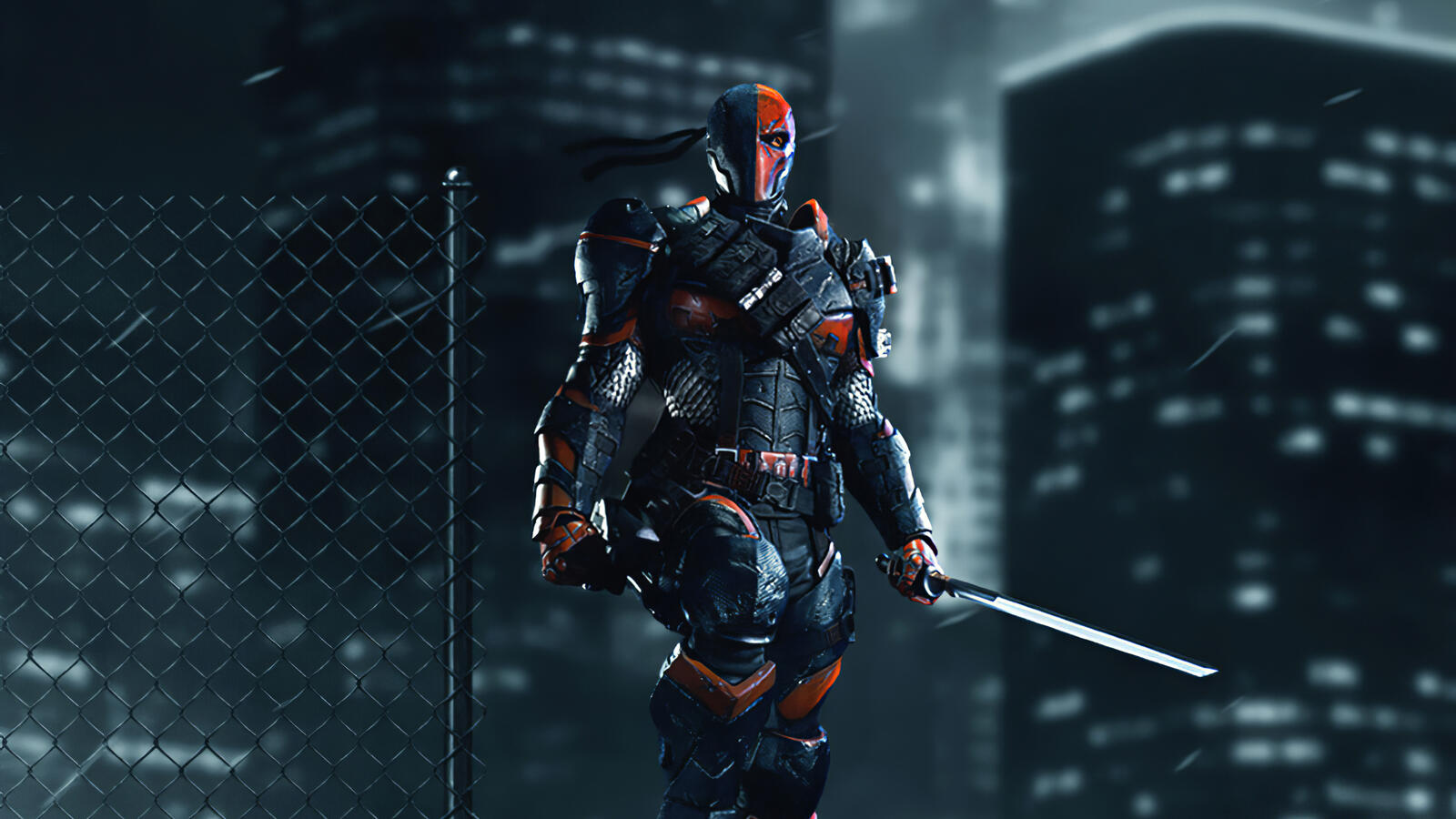 Free photo Deathstroke with a Sword