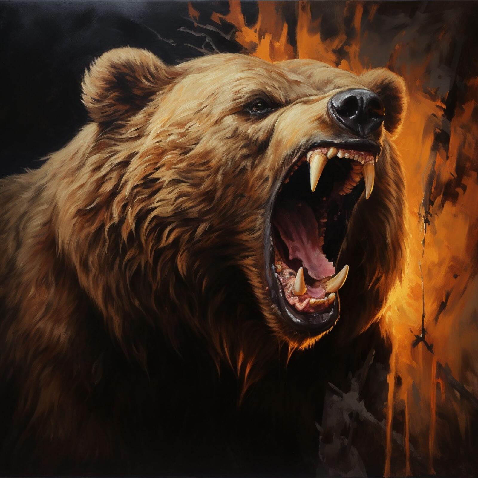 Бесплатное фото Могучий медведь