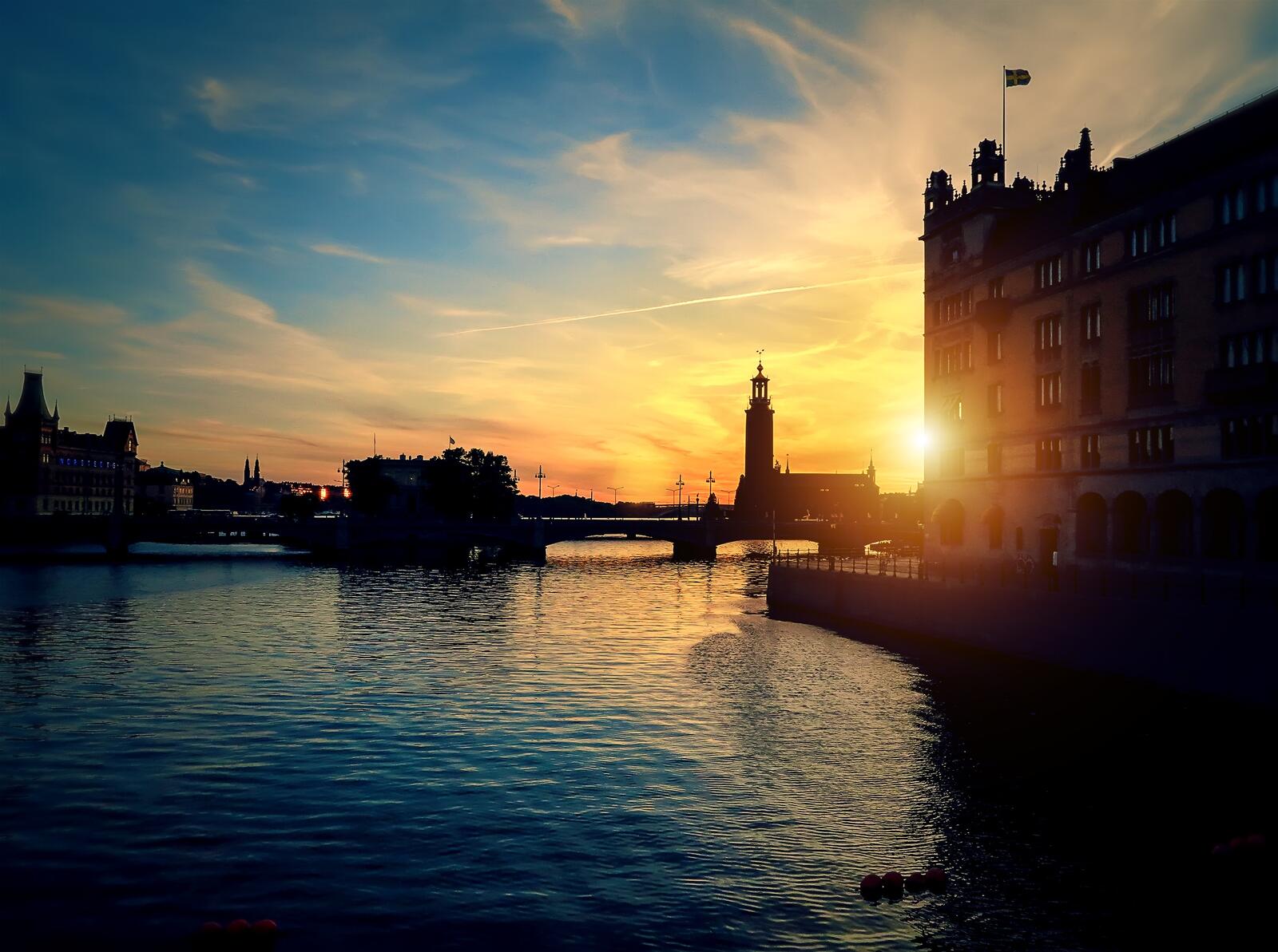 Бесплатное фото Швеция на закате