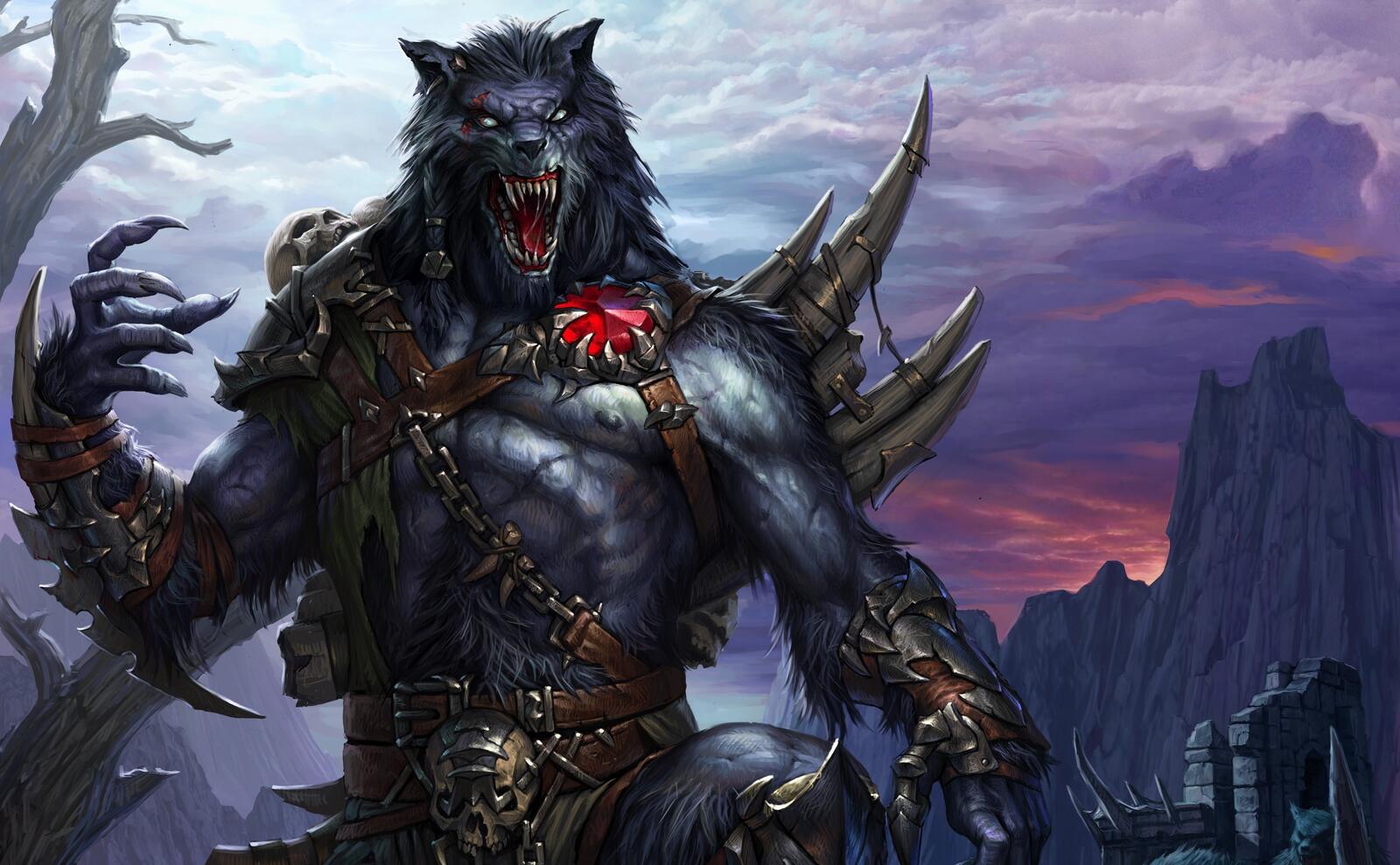 Free photo Evil werewolf