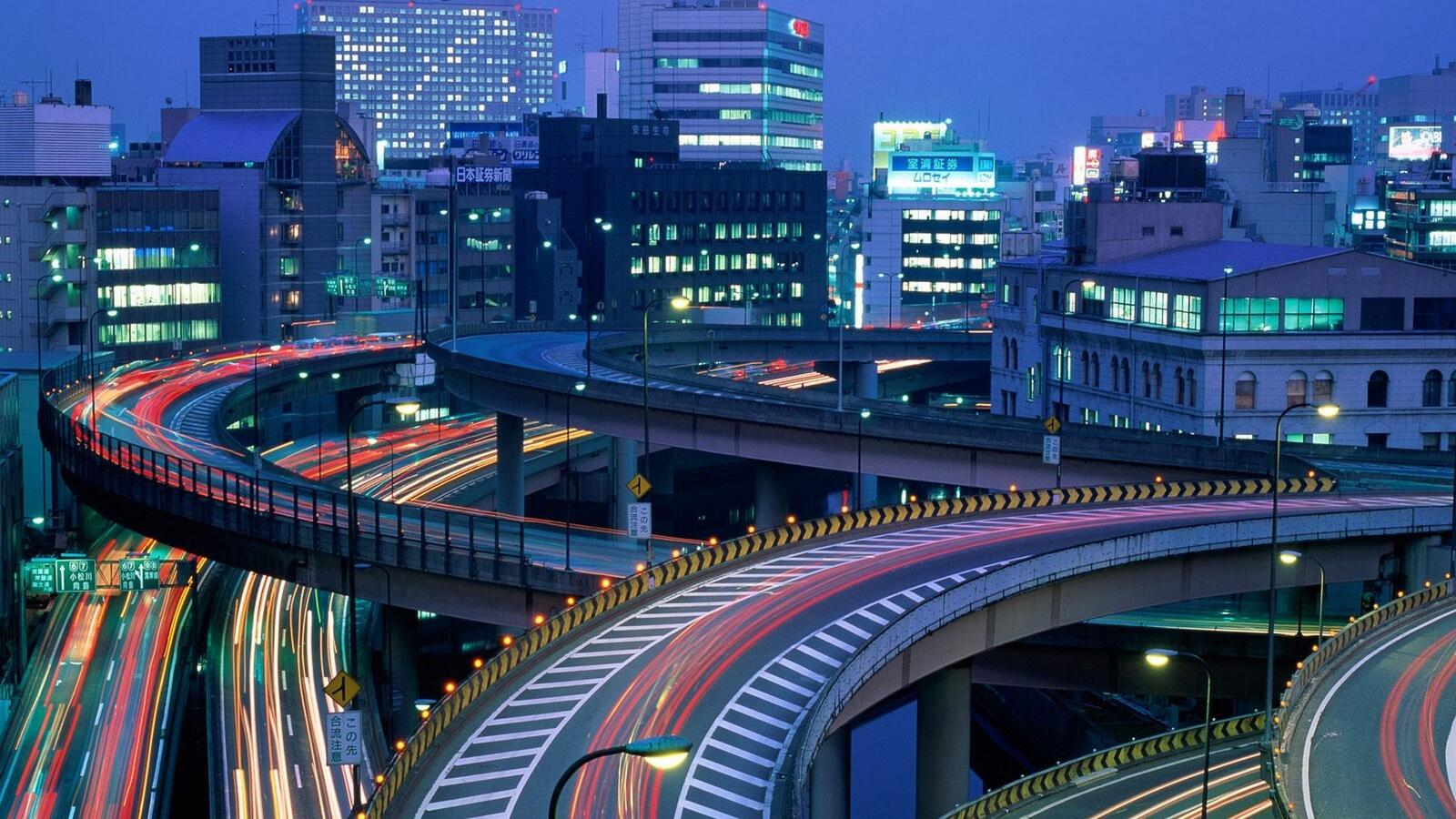 Обои Япония дороги трафик на рабочий стол