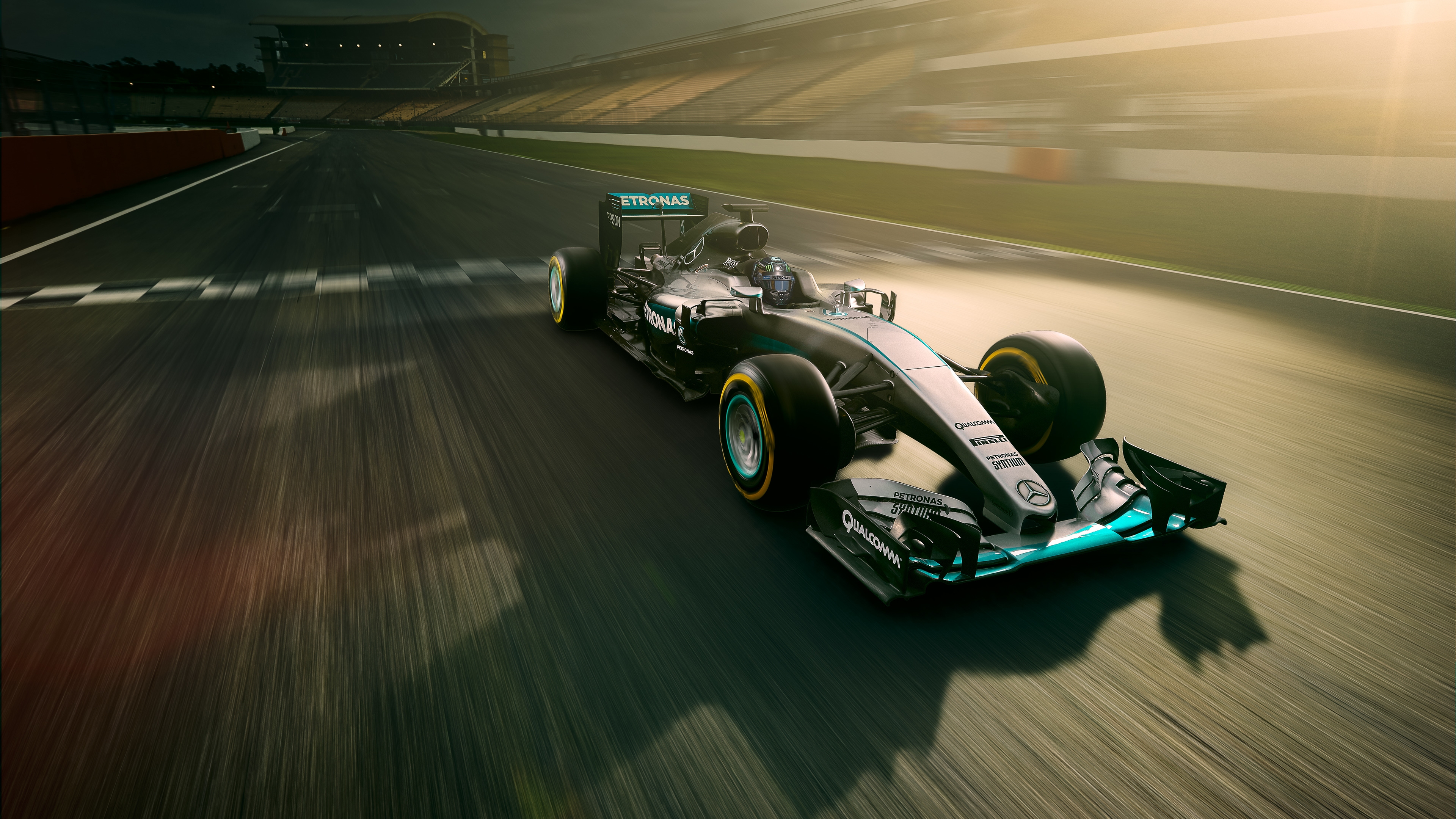 Бесплатное фото Гоночный болид формулы 1 Mercedes-AMG Petronas