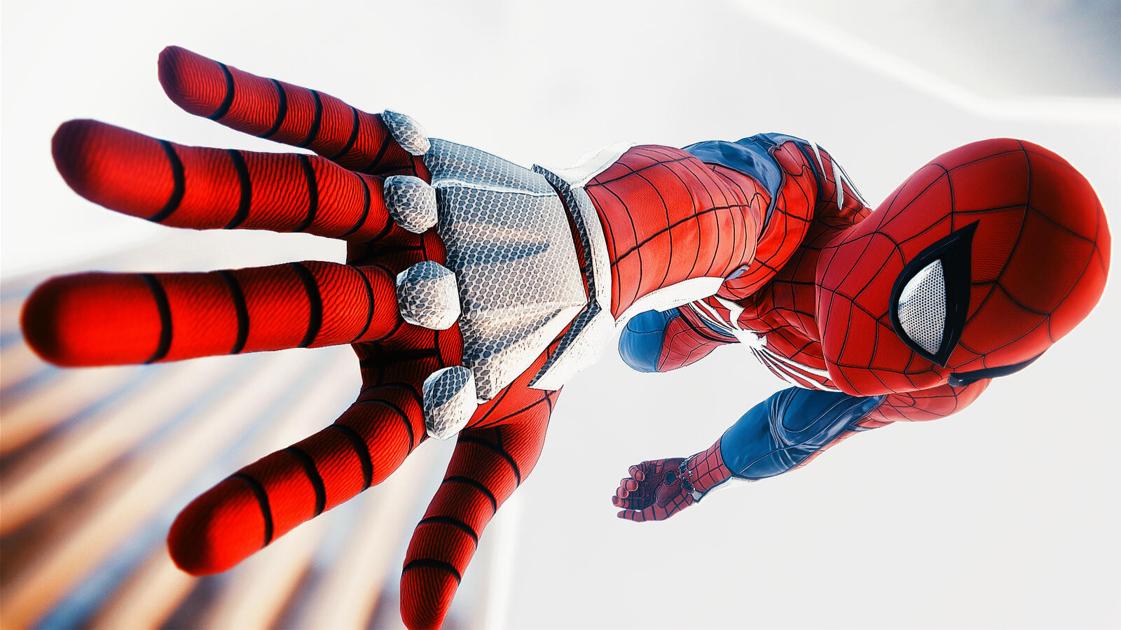 Wallpapers Spiderman PS4 hero costume on the desktop