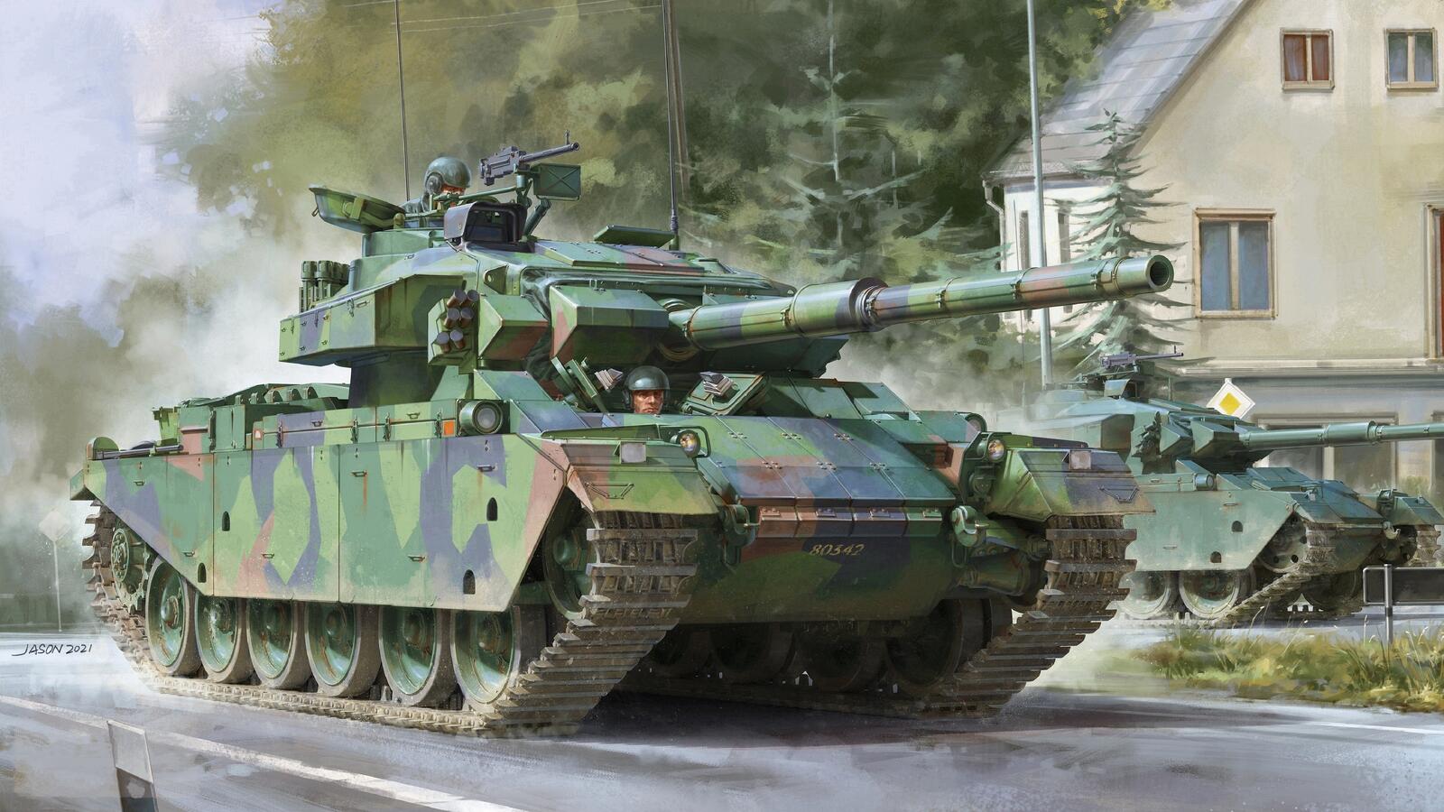 Бесплатное фото Рисунок танка Swedish Strv-104