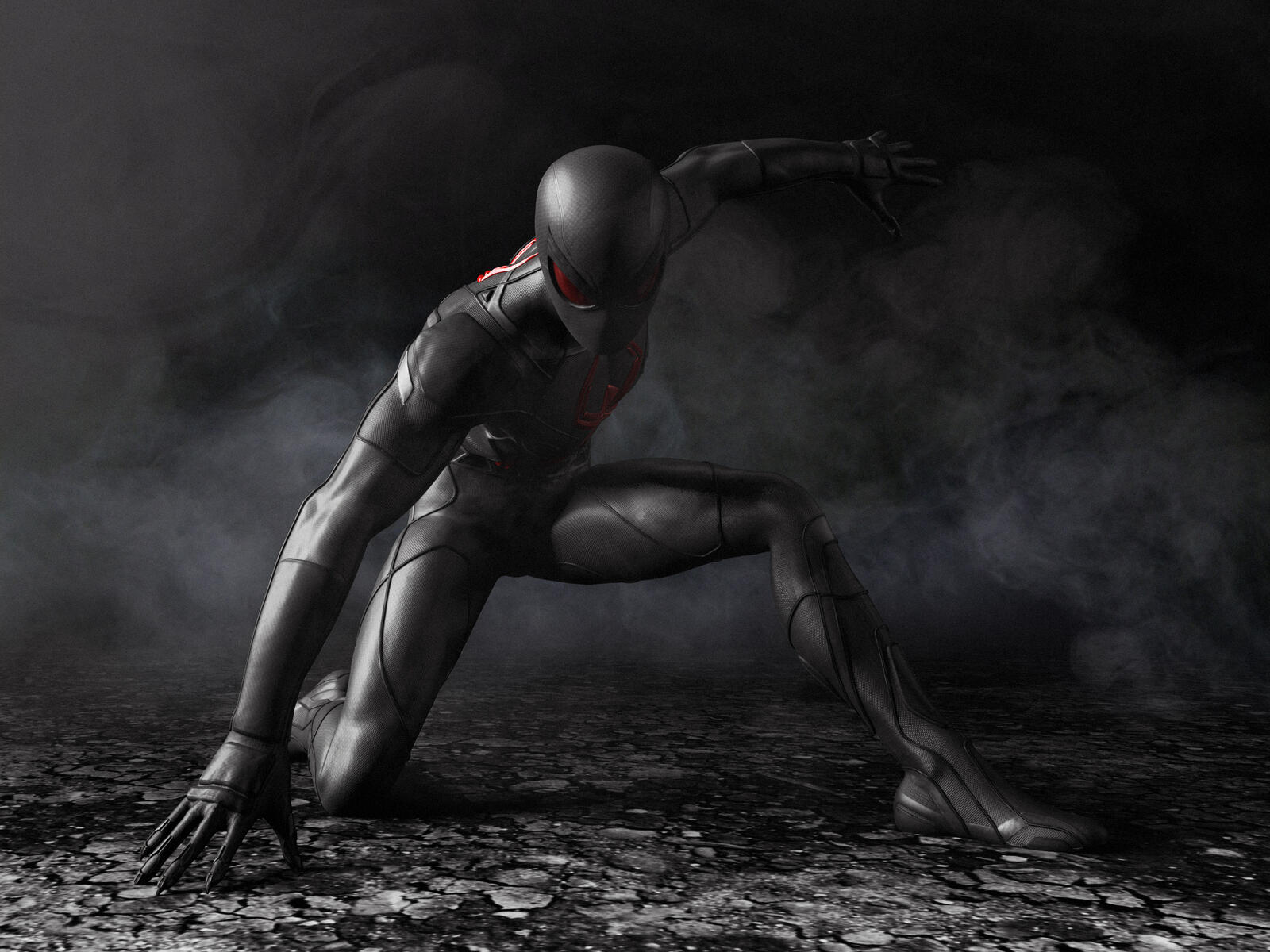 Бесплатное фото Черный человек паук