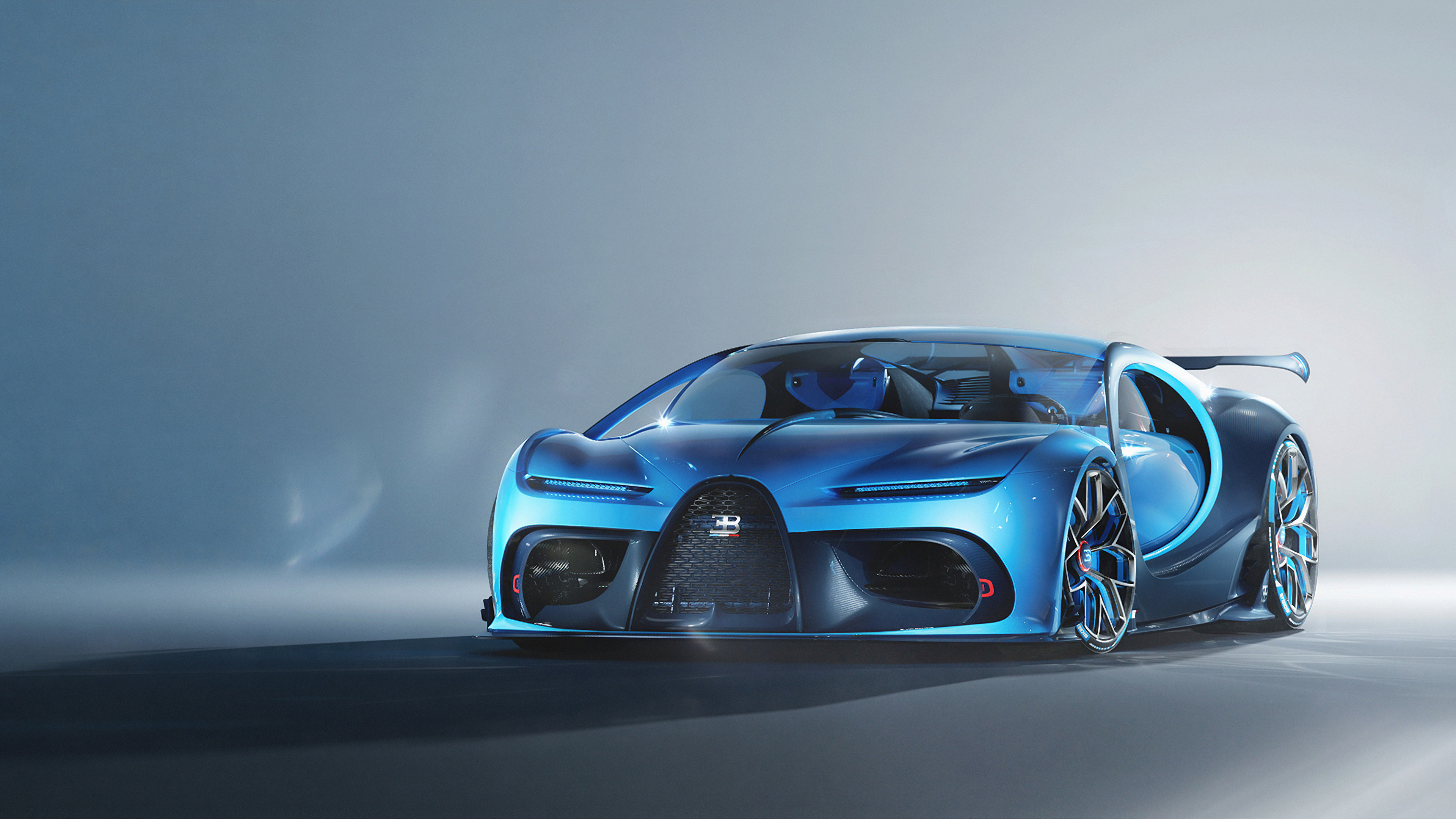 Фото бесплатно Bugatti Chiron, синий, Bugatti