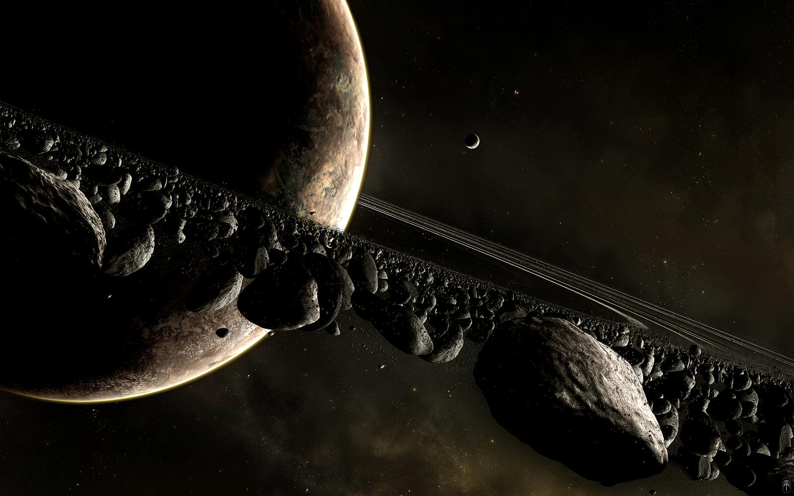 Кольца планеты из астероидов