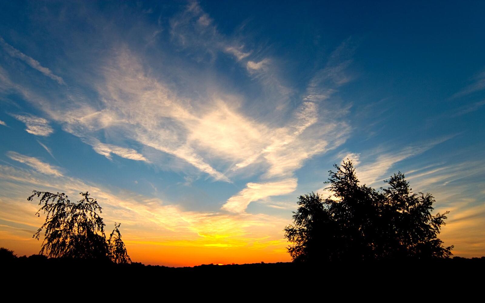 Бесплатное фото Закат на небе