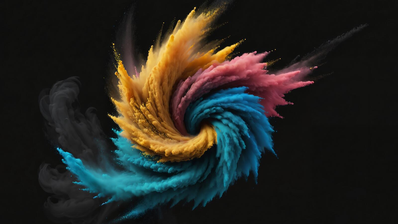 Бесплатное фото Вихрь разноцветных песчаных бурь